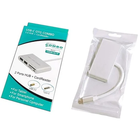 USB Type-C Otg Combo Usb 3.0 Hub+Kart Okuyucu