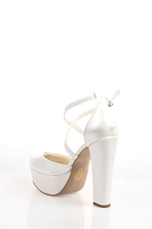 Sedef Cilt Kadın Abiye Ayakkabı Kadın Topuklu Şık Gece Ayakkabısı Zarif Tasarım Yüksek Topuk