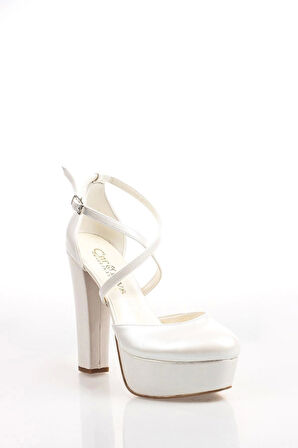 Sedef Cilt Kadın Abiye Ayakkabı Kadın Topuklu Şık Gece Ayakkabısı Zarif Tasarım Yüksek Topuk