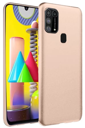 Samsung Galaxy M31 Kılıf Nano içi Kadife Silikon - Pudra