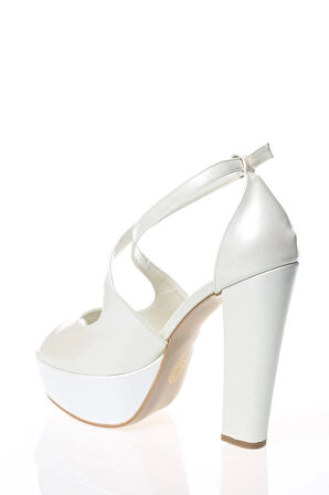 Kadın Sedef Cilt Abiye Ayakkabı Kadın Topuklu Şık Gece Ayakkabısı Zarif Tasarım Yüksek Topuk