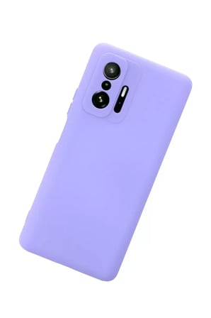 Xiaomi Mi 11T Pro Kılıf Nano içi Kadife Silikon - Lila