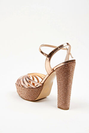 Gümüş Ayna Çapraz Ökçe Poli Taş Topuklu Kadın Abiye Ayakkabı Kadın Topuklu Şık Gece Ayakkabısı