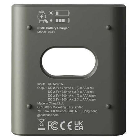 GP Recyko B441 Usb 4’lü AA - AAA Pil Şarj Cihazı (GPACSB44103 GPB441R21-2GTLB1)
