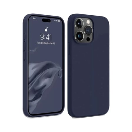 Apple iPhone 15 Pro Kılıf First Silikon - Lacivert