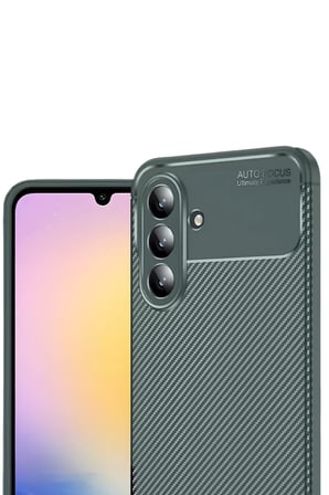 Samsung Galaxy S25 FE Auto Focus Karbon Kapak - Koyu Yeşil