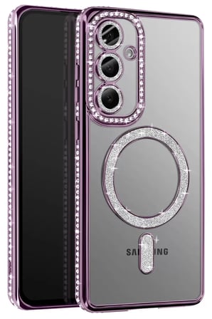 Samsung Galaxy A37 5G Joke Simli Magneticsafe Kılıf - Derin Mor