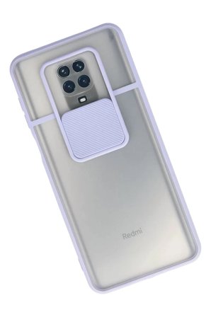 Xiaomi Redmi Note 9 Pro Kılıf Palm Buzlu Kamera Sürgülü Silikon - Lila