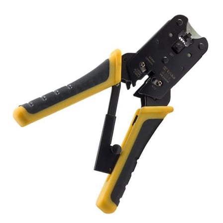 YesKit YK-2101N 3’ü 1 Arada RJ45 Kesme, Soyma ve Konnektör Çakma Seti Kablo Sıkma Pensesi