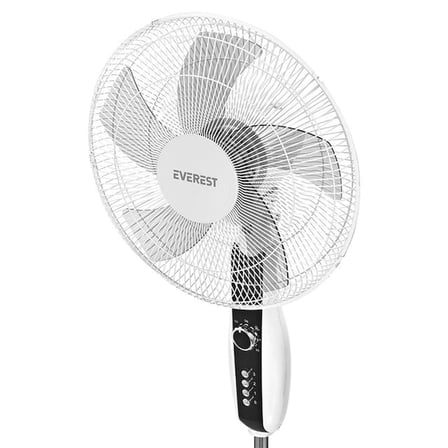 Everest FAN11 Cool Air 16’’ 50 Watt 5 Pervaneli 3 Kademe 1200RPM Zaman Ayarlı Vantilatör - Beyaz