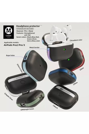 Movenchy Apple Airpods Pro 2 (2.nesil) MO-A8 Armor Kılıf - Koyu Yeşil