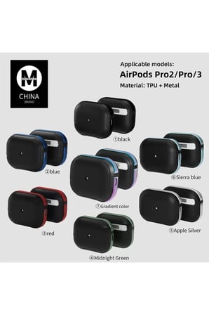 Movenchy Apple Airpods Pro 2 (2.nesil) MO-A8 Armor Kılıf - Koyu Yeşil