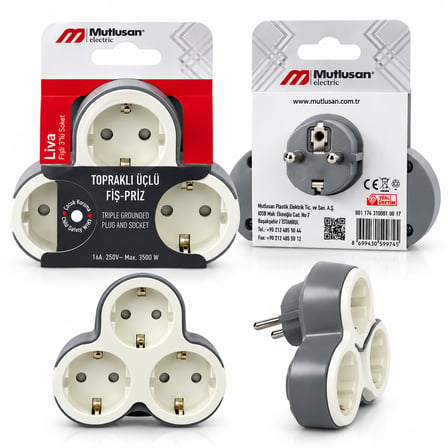 Topraklı Priz Fiş & Golyat ( 16A & 250V) ( MAX3500W)