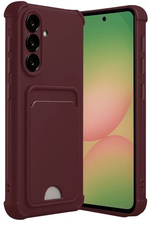 Samsung Galaxy A56 Kılıf Kelvin Kartvizitli Silikon - Bordo