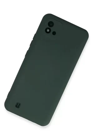 Realme C11 2021 Kılıf Nano içi Kadife Silikon - Koyu Yeşil