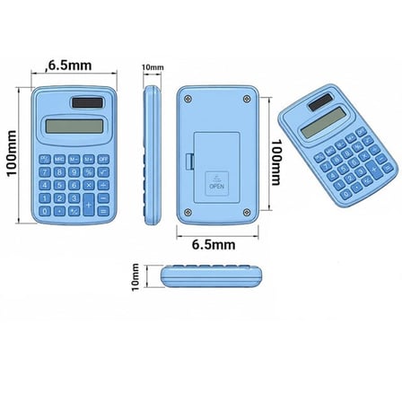 PM-25420 Mavi Mini Hesap Makinesi