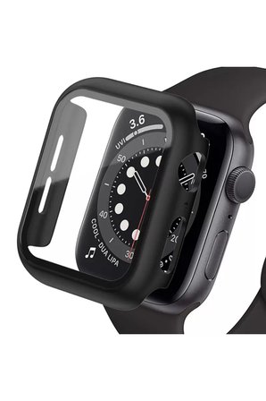 Apple Uyumlu Watch Ultra 49mm Camlı Kasa Ekran Koruyucu - Siyah