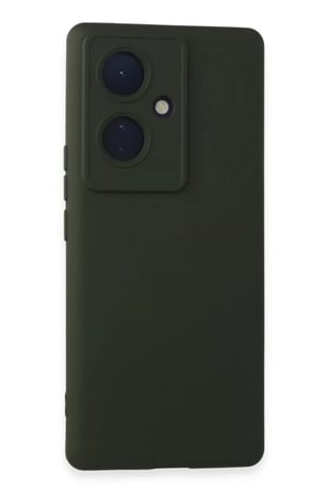 Vivo V29 Lite Kılıf Nano içi Kadife Silikon - Koyu Yeşil