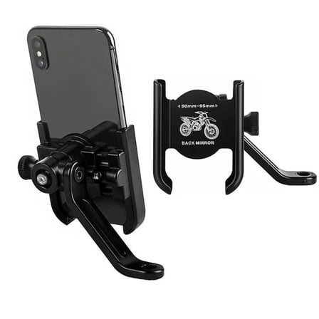 03-H2 Motosiklet Telefon Tutucu Standı Tutacağı (Aynaya Sabitlenir)