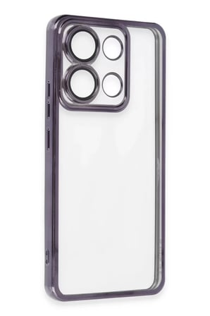 Xiaomi Poco X6 Kılıf Razer Lensli Silikon - Mor
