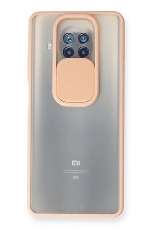 Xiaomi Mi 10T Lite Kılıf Palm Buzlu Kamera Sürgülü Silikon - Pembe