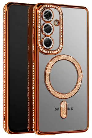 Samsung Galaxy S26 Joke Simli Magneticsafe Kılıf - Turuncu