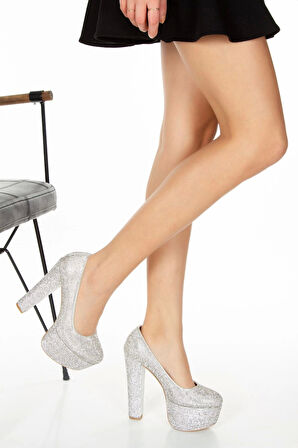 Gold Janjan Full Taş Topuklu Kadın Abiye Ayakkabı Kadın Topuklu Şık Gece Ayakkabısı