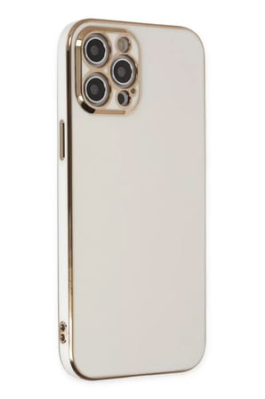 Apple iPhone 12 Pro Max Kılıf Volet Silikon - Beyaz