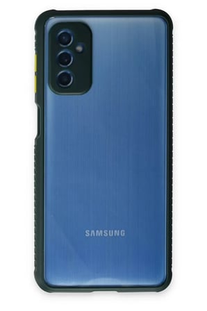 Samsung Galaxy M52 5G Kılıf Miami Şeffaf Silikon - Koyu Yeşil