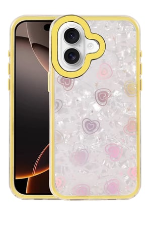 Apple iPhone 16 Lumi Desenli Kapak - Sarı