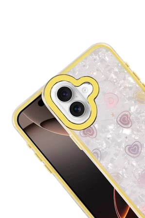 Apple iPhone 16 Lumi Desenli Kapak - Sarı