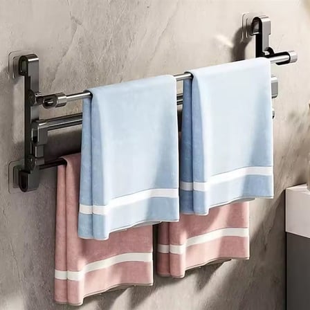 SN-30748 Siyah Duvara Monte 65 Cm Çok Amaçlı Pratik Terlik Ayakkabı Ve Havlu Düzenleyici