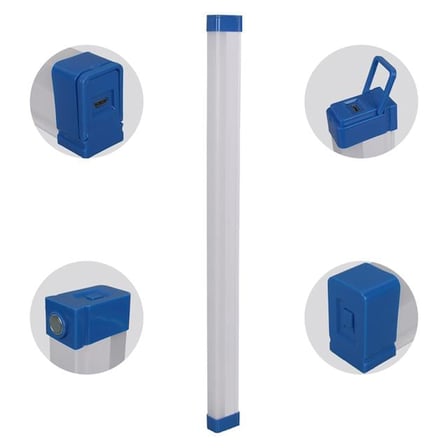 T550 50cm 60W Çubuk Portatif LED Işıldak Şarjlı Tüp Lamba 1500mAh