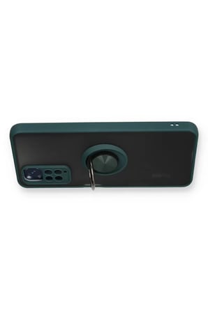 Xiaomi Redmi Note 11 Kılıf Montreal Yüzüklü Silikon Kapak - Yeşil