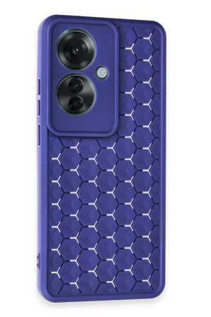 Oppo Reno 11F Kılıf Petek Silikon Kapak - Lacivert