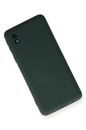 Samsung Uyumlu Galaxy A01 Core Kılıf Nano içi Kadife Silikon - Koyu Yeşil