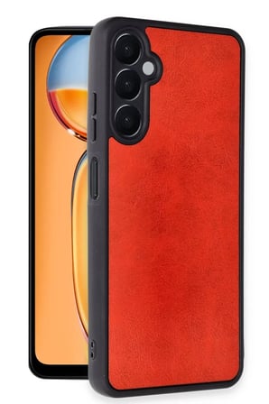 Samsung Uyumlu Galaxy A55 5G Kılıf Aras Deri Kapak - Kırmızı