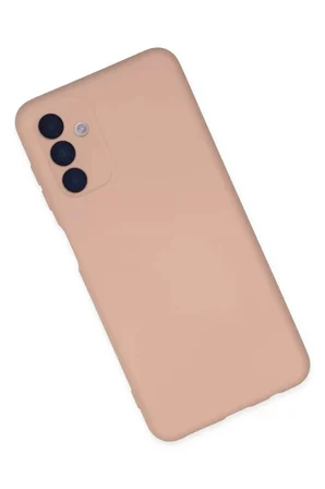 Samsung Uyumlu Galaxy A04S Kılıf Nano içi Kadife Silikon - Pudra