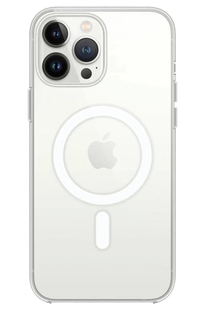 Apple iPhone 14 Pro Max Kılıf Magneticsafe Şeffaf Silikon - Şeffaf