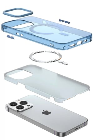 Apple iPhone 14 Pro Max Kılıf Troy Magsafe Kapak - Mor