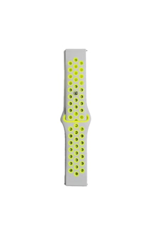 Watch 22mm Spor Delikli Kordon - Gri-Yeşil