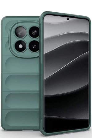 Xiaomi Uyumlu Redmi Note 14 Pro 5G Kılıf Optimum Silikon - Koyu Yeşil
