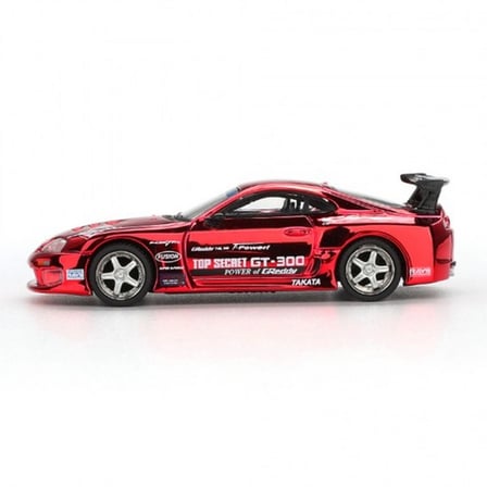 1/64 Model Araç Supra (A80) Top Secret GT-300 Top Secret Red Chrome