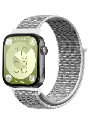 Huawei Fit 4 Hasırlı Cırtcırtlı Kordon - Beyaz