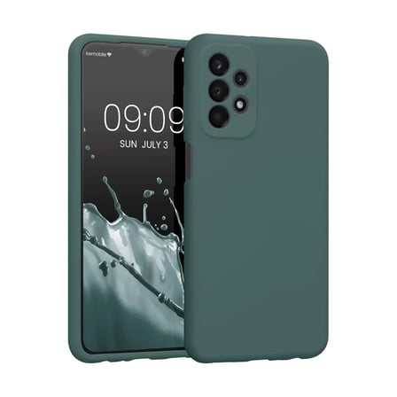 Samsung Galaxy A23 4G Kılıf First Silikon - Koyu Yeşil