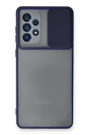 Samsung Galaxy A33 5G Kılıf Palm Buzlu Kamera Sürgülü Silikon - Lacivert