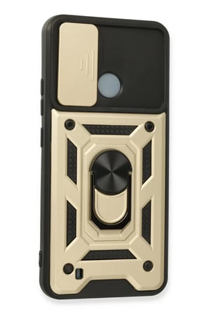 Realme C11 2021 Kılıf Pars Lens Yüzüklü Silikon - Gold