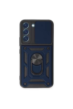 Samsung Galaxy S23 FE Kılıf Pars Lens Yüzüklü Silikon - Lacivert