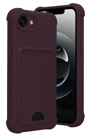 Apple iPhone 16E Kelvin Kartvizitli Silikon - Derin Mor
