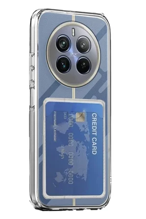 Realme 12 Pro Kılıf Kart Şeffaf Silikon - Şeffaf